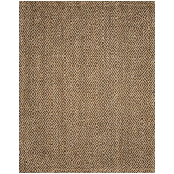 Safavieh 8 x 10 ft. Natural Fiber Hand Woven Large Rectangular Area Rug Natural & Grey NF181D-8 - main
